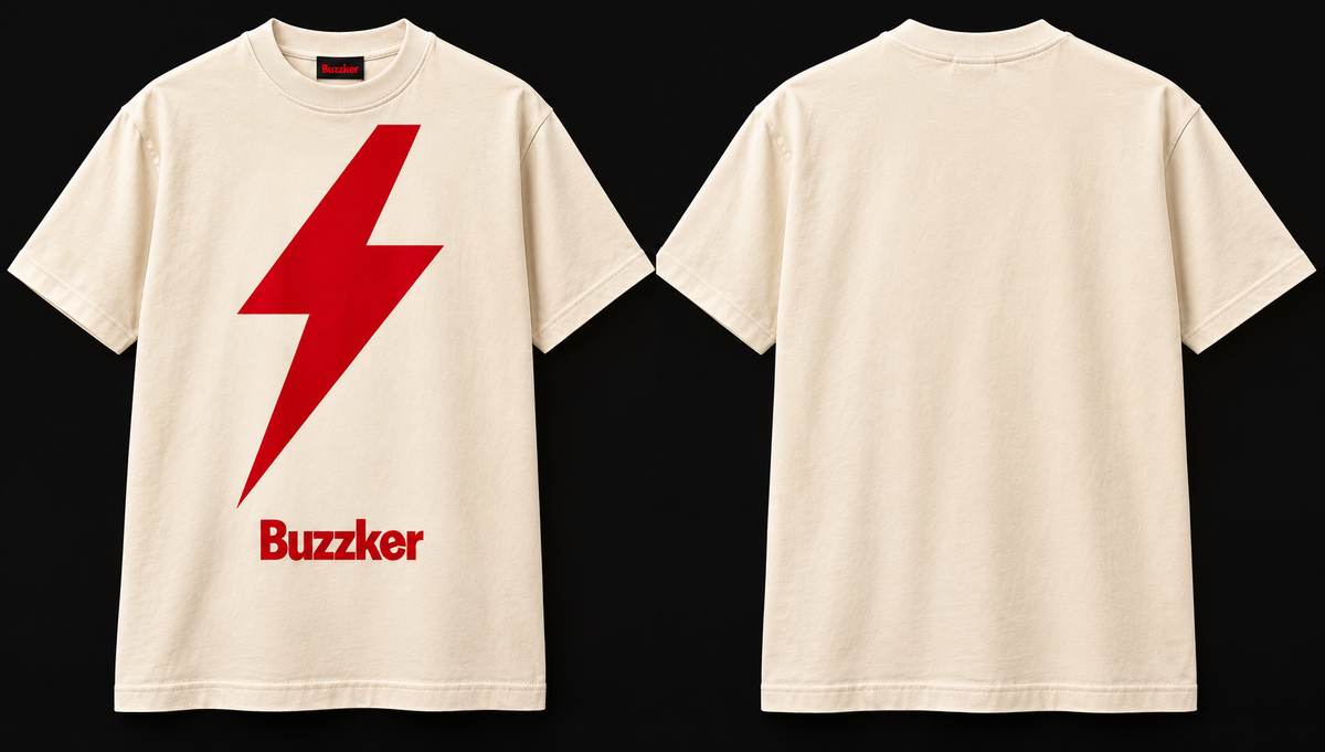 Oversized Buzzker T-Shirt Cream