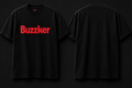 Oversized Buzzker T-Shirt Red Text